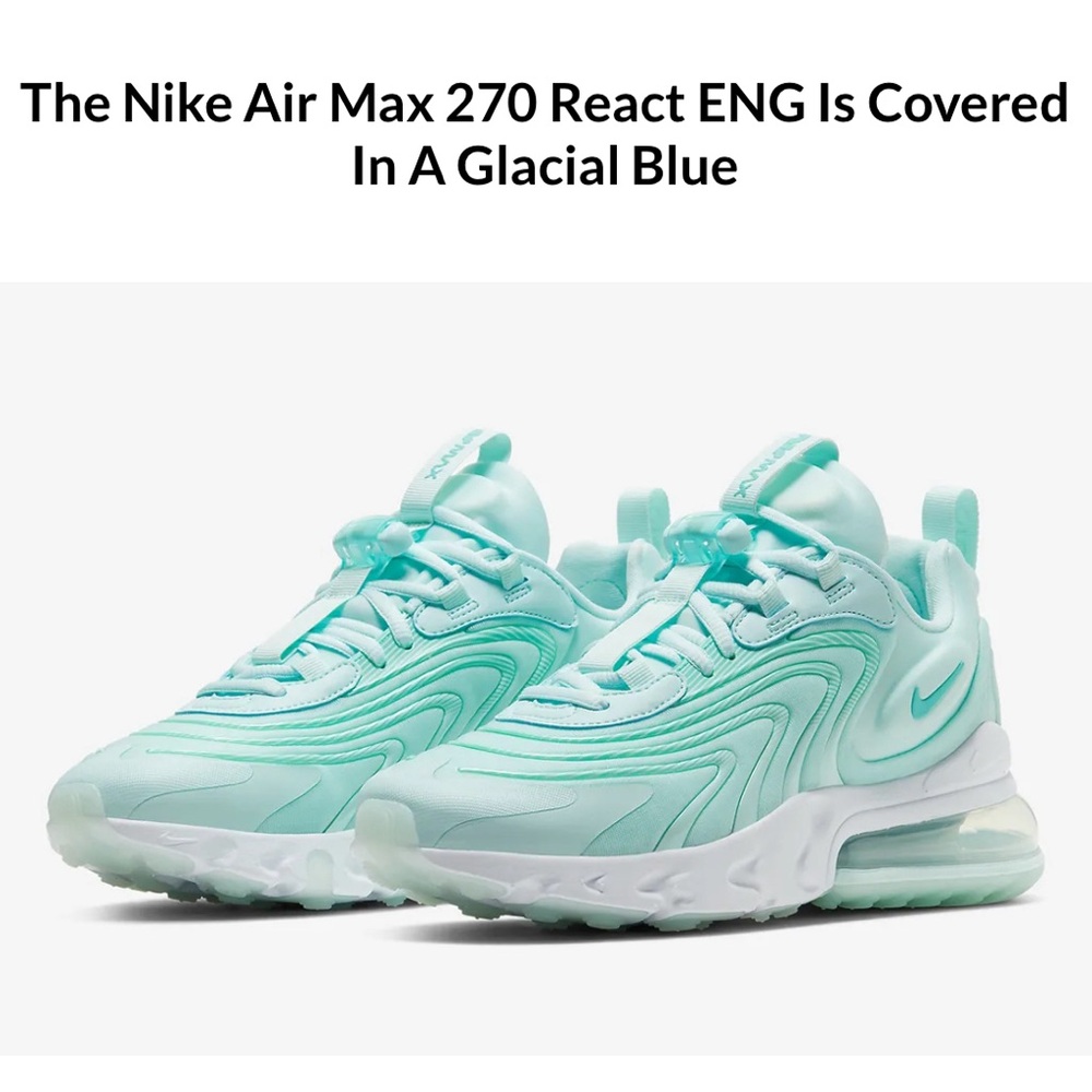 The Nike Air Max 270 React ENG 
Glacial Blue
No Box